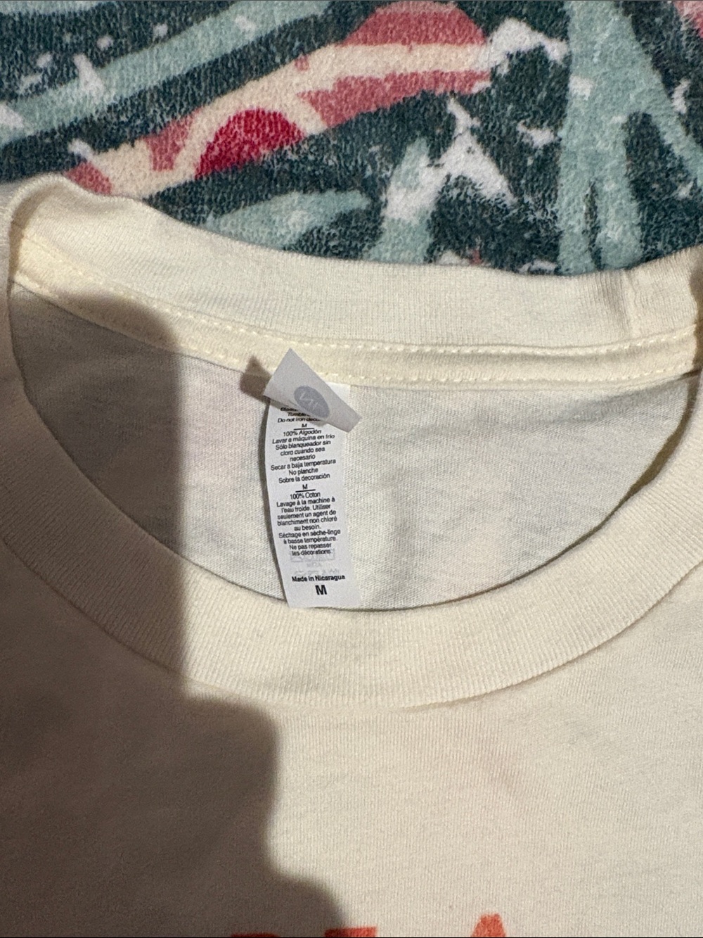Next Level Apparel Cream Tee with Orange Retro Script - Picture 2 of 4